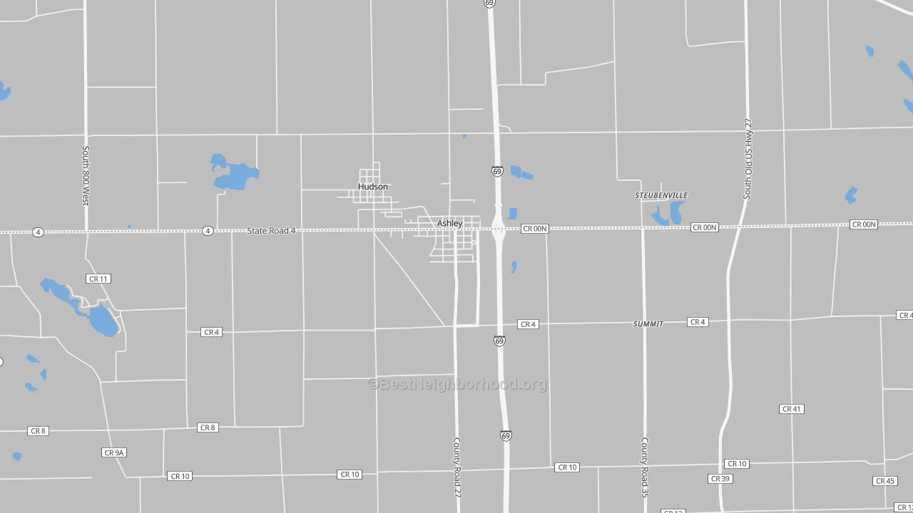 Transit Grade map of 46705, IN