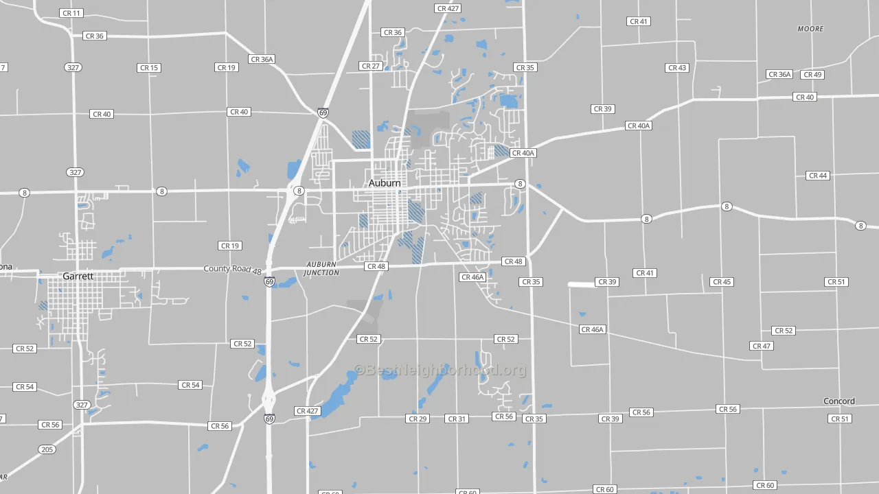 Transit Grade map of 46706, IN
