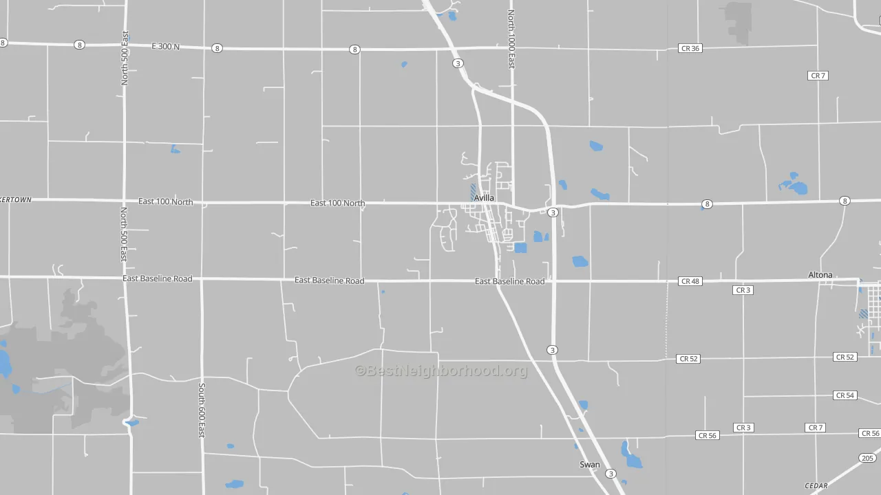 Transit Grade map of 46710, IN