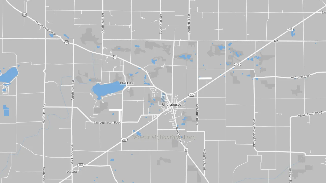 Transit Grade map of 46723, IN
