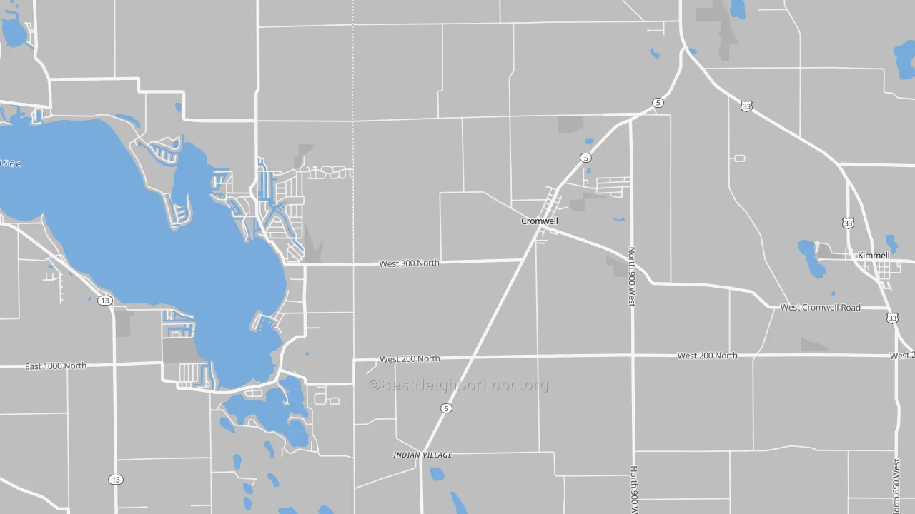 Transit Grade map of 46732, IN
