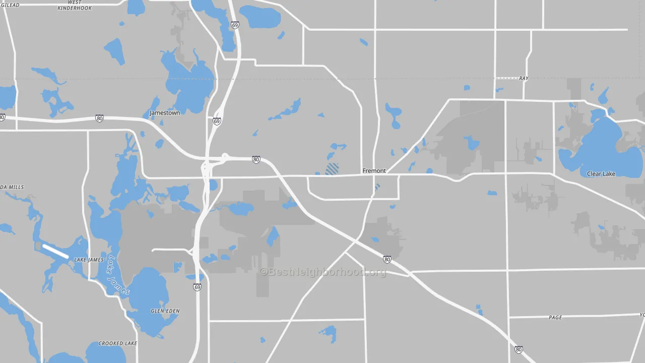 Transit Grade map of 46737, IN