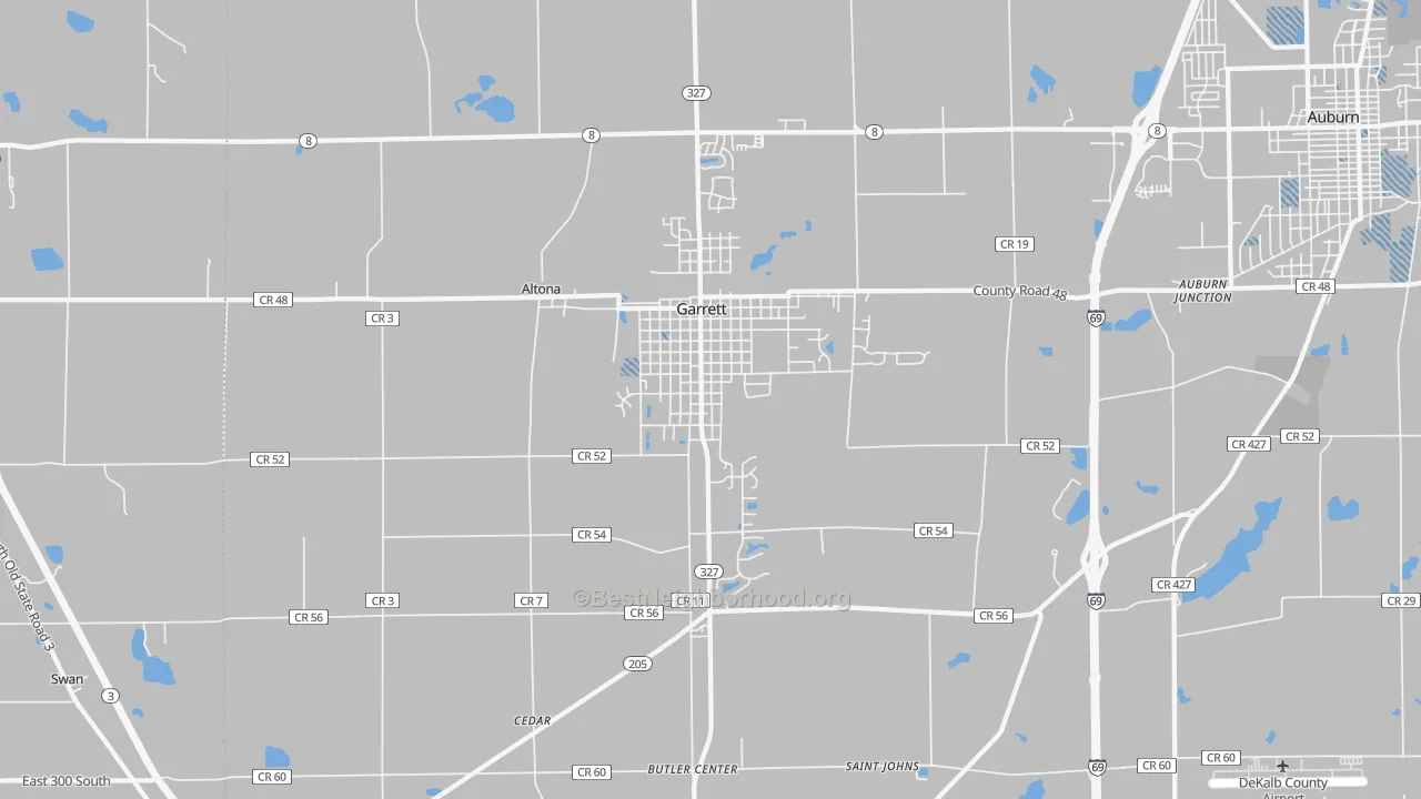 Transit Grade map of 46738, IN
