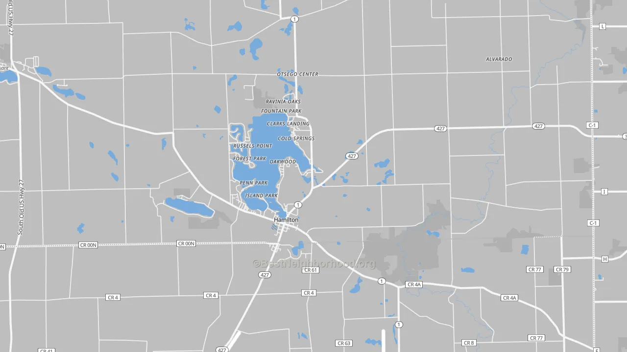 Transit Grade map of 46742, IN