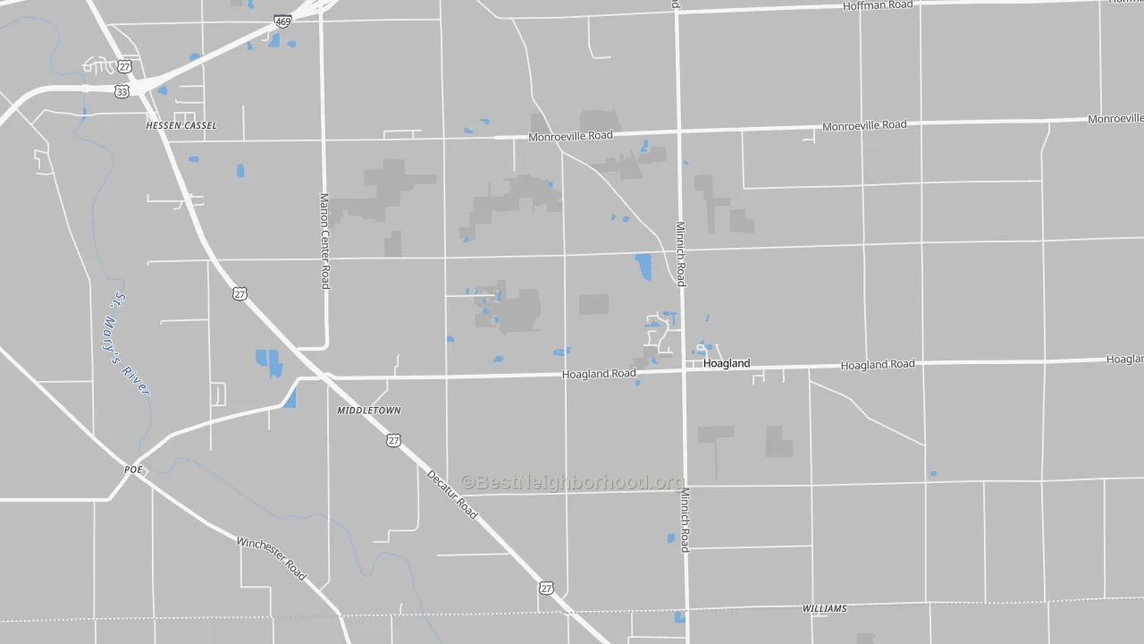 Transit Grade map of 46745, IN