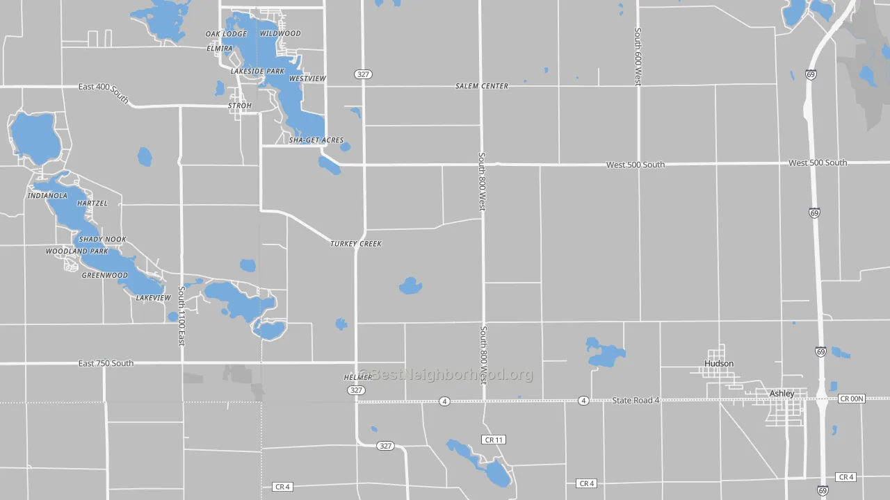 Transit Grade map of 46747, IN