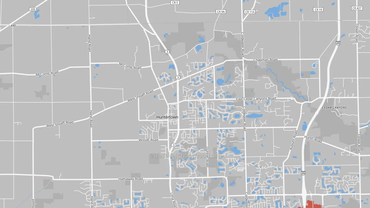 Transit Grade map of 46748, IN
