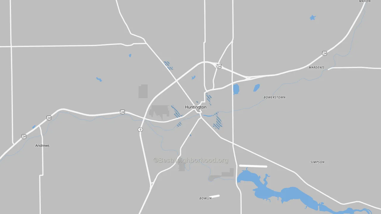 Transit Grade map of 46750, IN