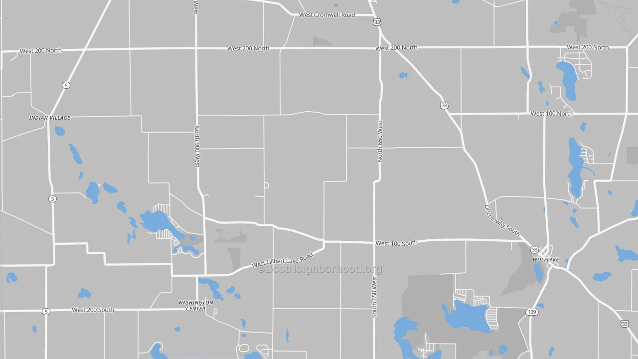 Transit Grade map of 46760, IN