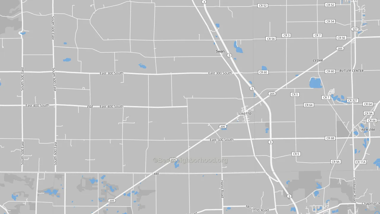 Transit Grade map of 46763, IN