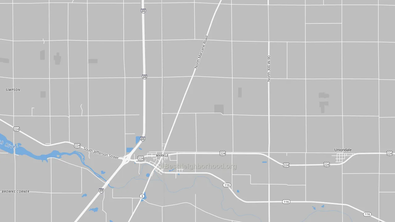 Transit Grade map of 46770, IN