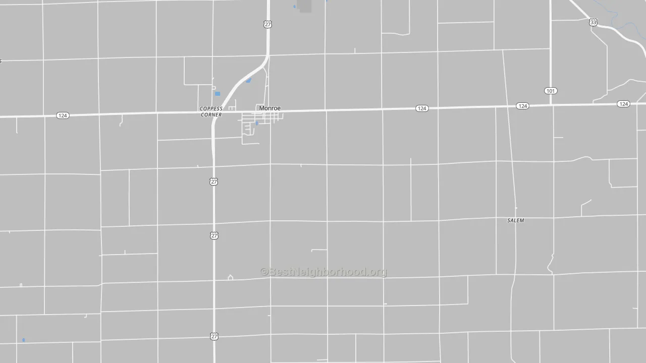 Transit Grade map of 46772, IN
