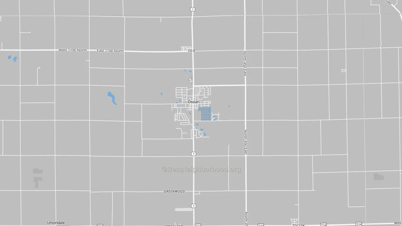 Transit Grade map of 46777, IN