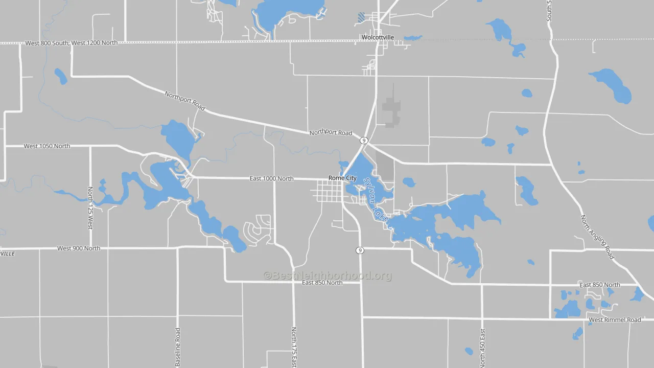 Transit Grade map of 46784, IN