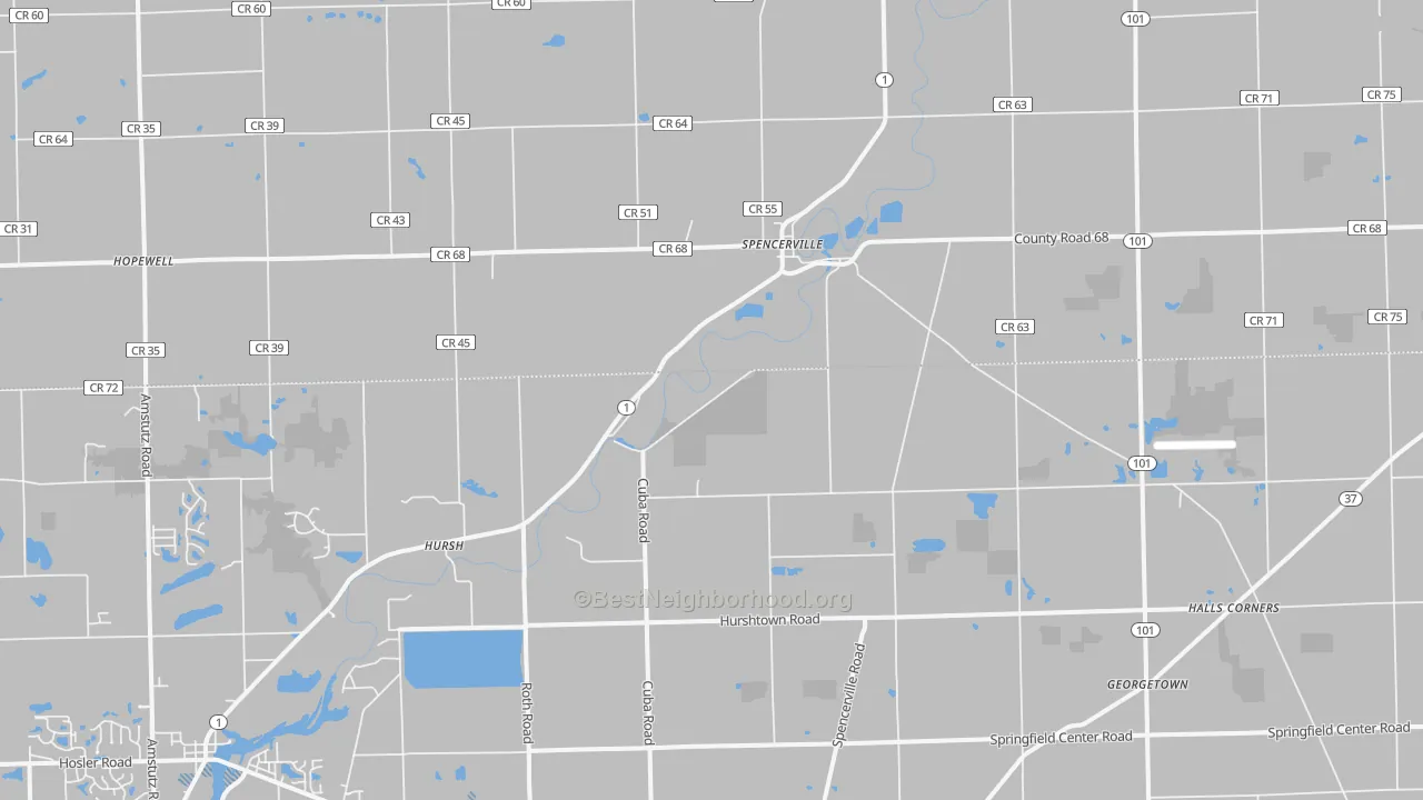 Transit Grade map of 46788, IN