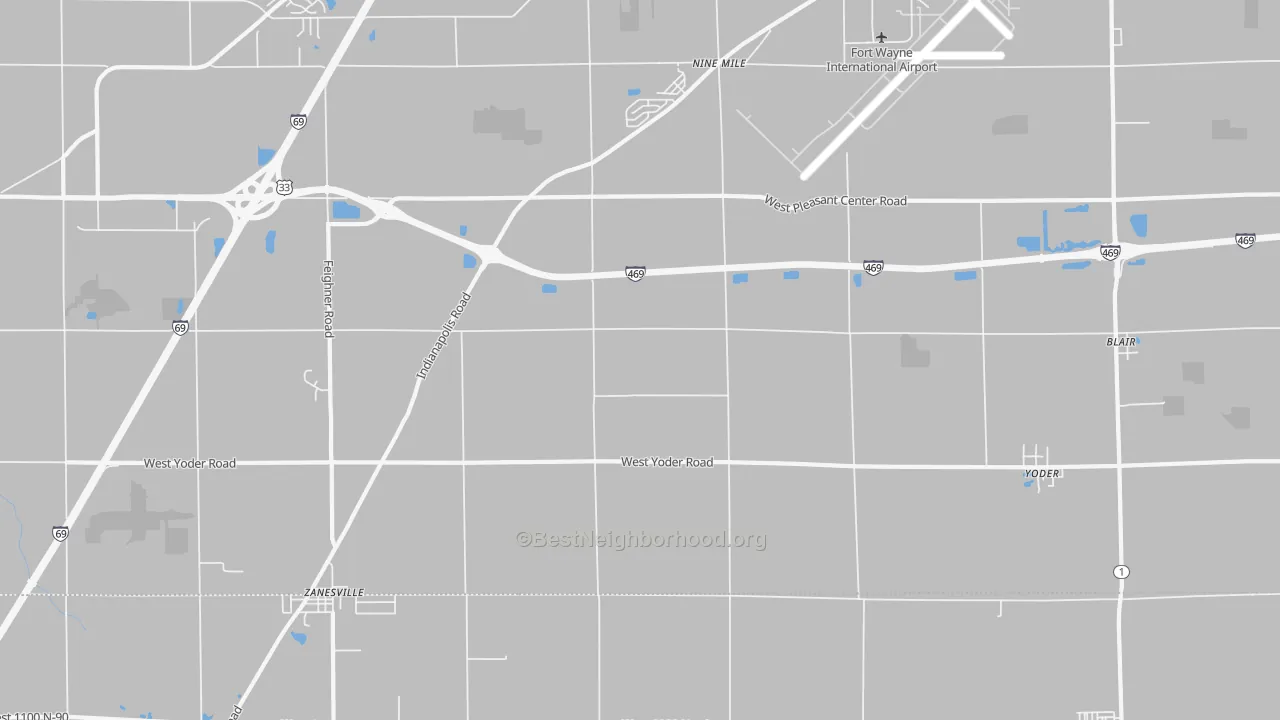 Transit Grade map of 46798, IN