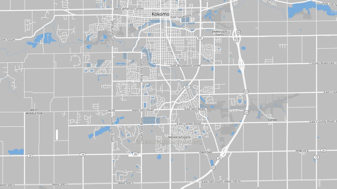 Transit Grade map of 46902, IN