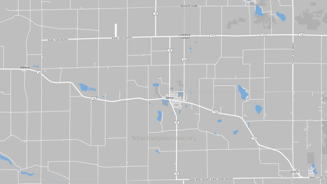 Transit Grade map of 46910, IN