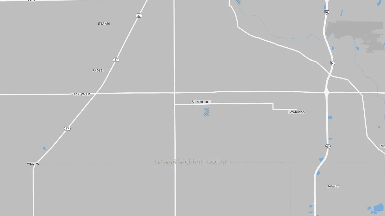 Transit Grade map of 46928, IN