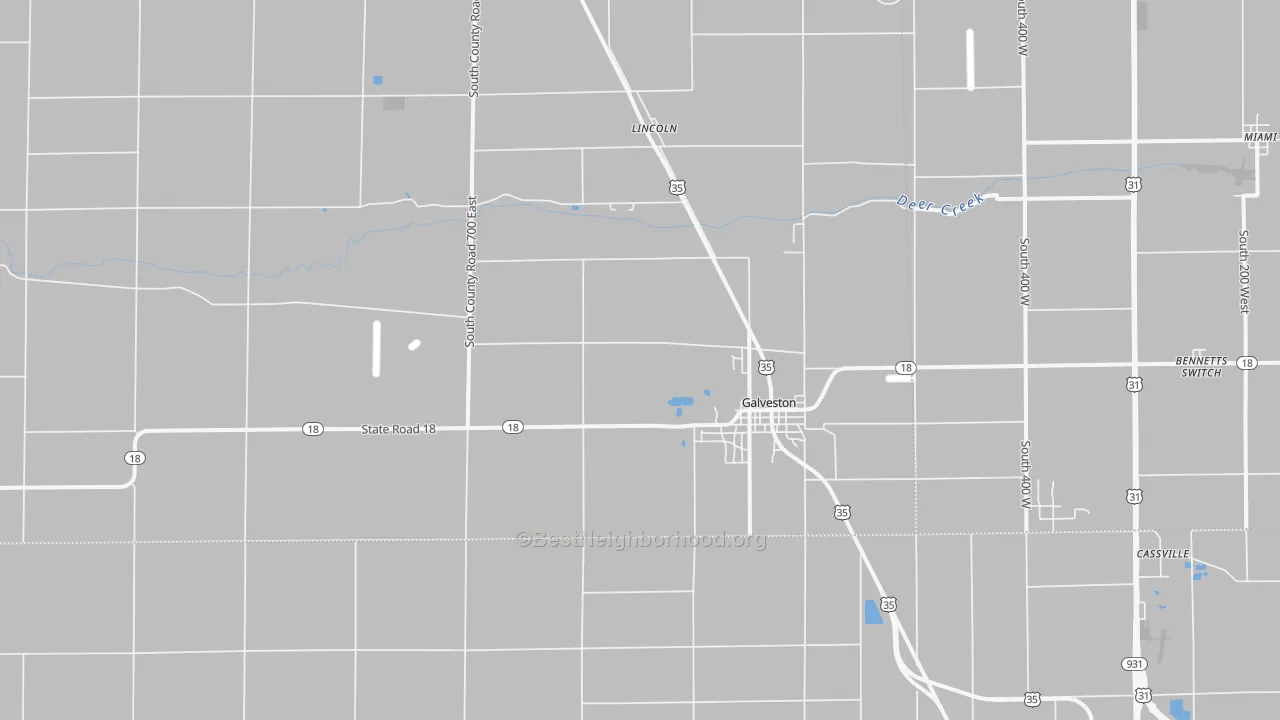 Transit Grade map of 46932, IN