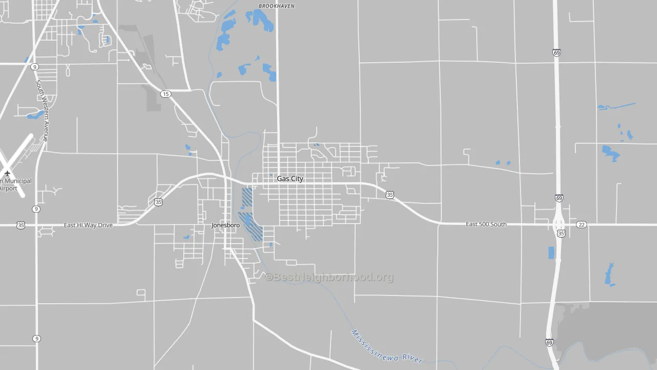 Transit Grade map of 46933, IN