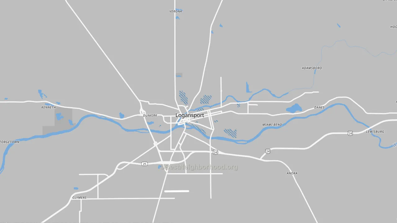 Transit Grade map of 46947, IN