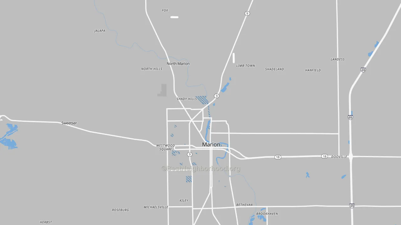 Transit Grade map of 46952, IN