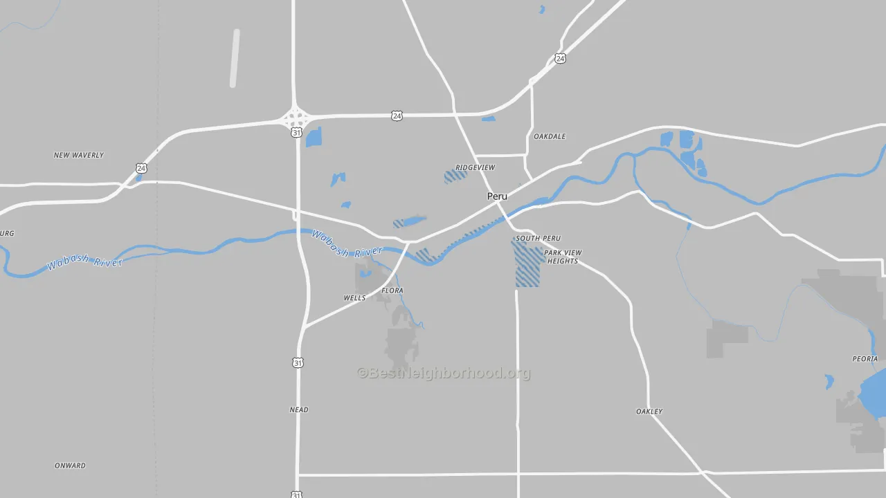 Transit Grade map of 46970, IN