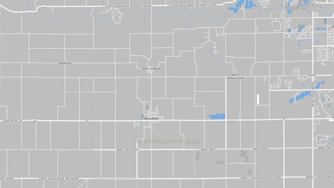 Transit Grade map of 46979, IN