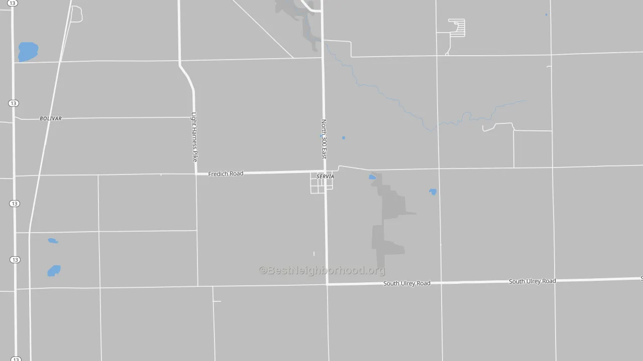 Transit Grade map of 46980, IN