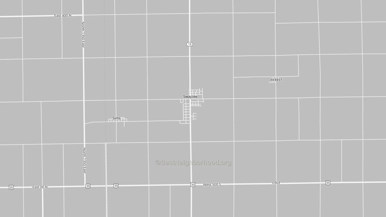 Transit Grade map of 46986, IN