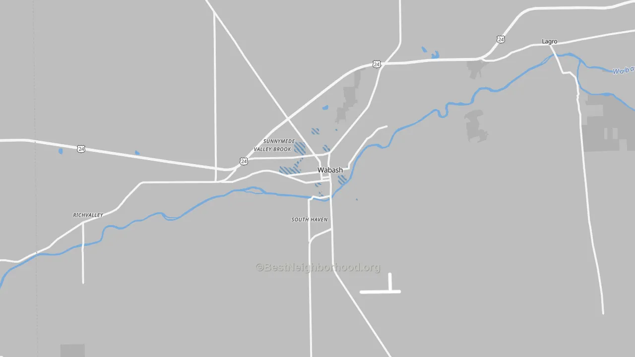 Transit Grade map of 46992, IN