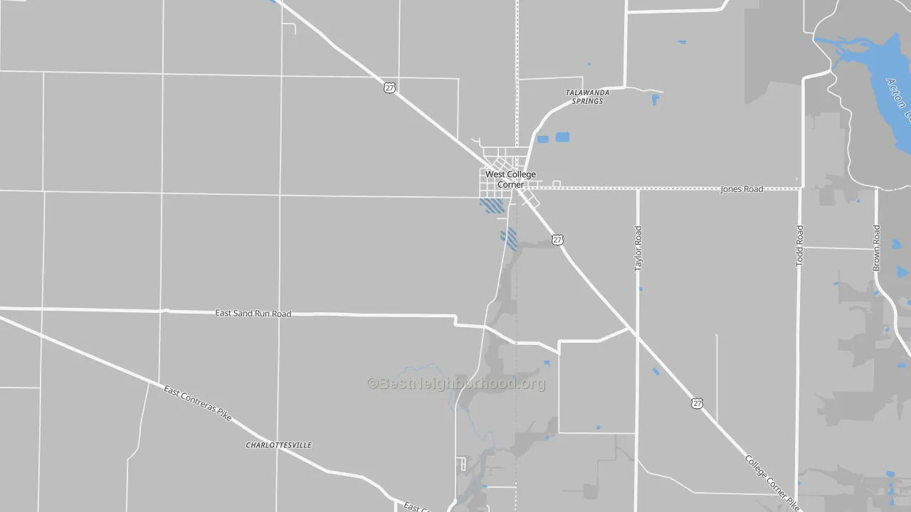 Transit Grade map of 47003, IN