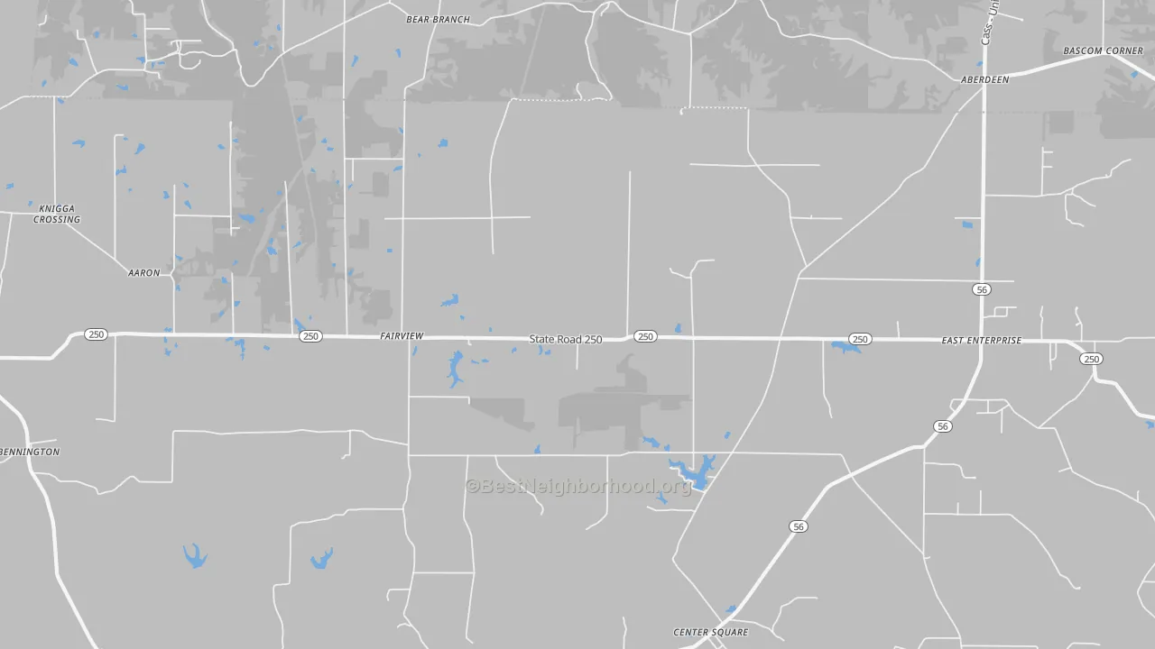 Transit Grade map of 47011, IN