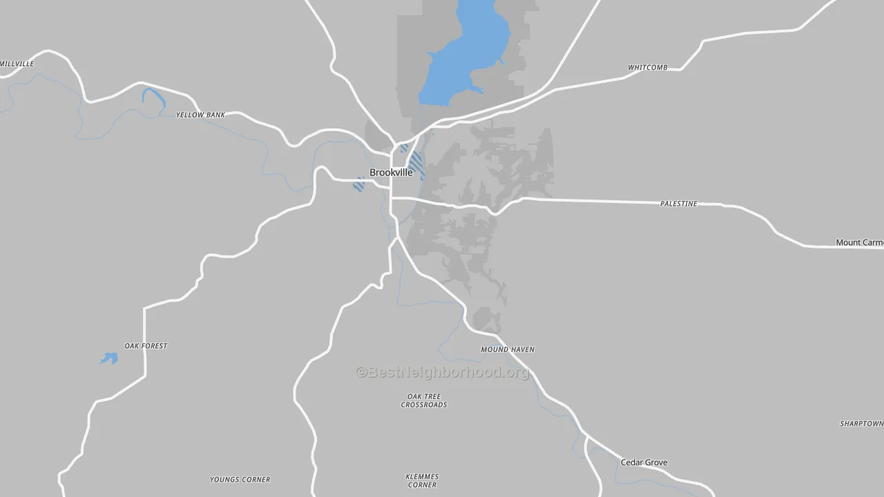 Transit Grade map of 47012, IN