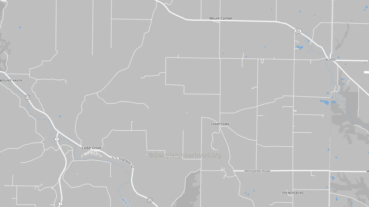 Transit Grade map of 47016, IN