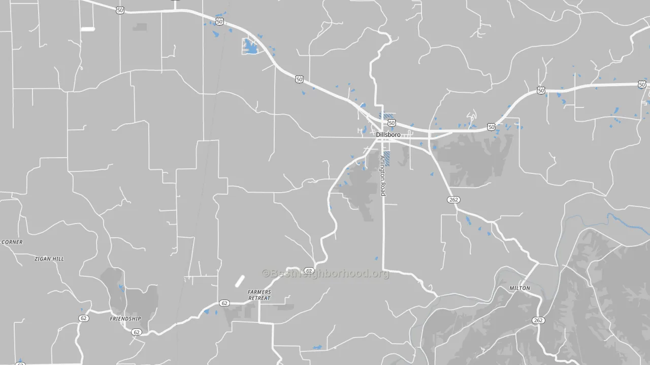 Transit Grade map of 47018, IN