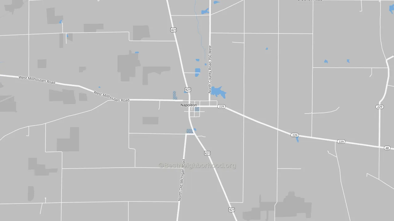 Transit Grade map of 47034, IN