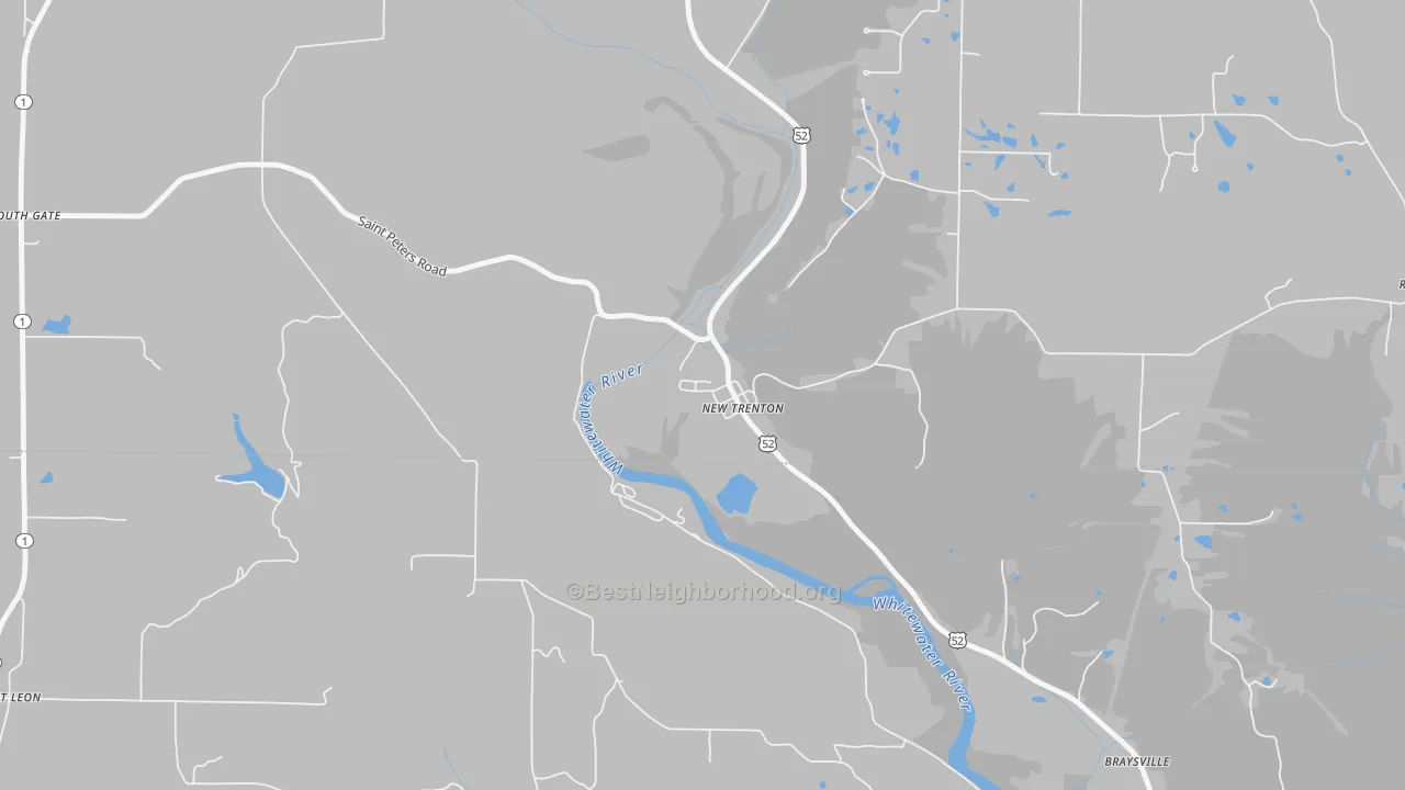 Transit Grade map of 47035, IN