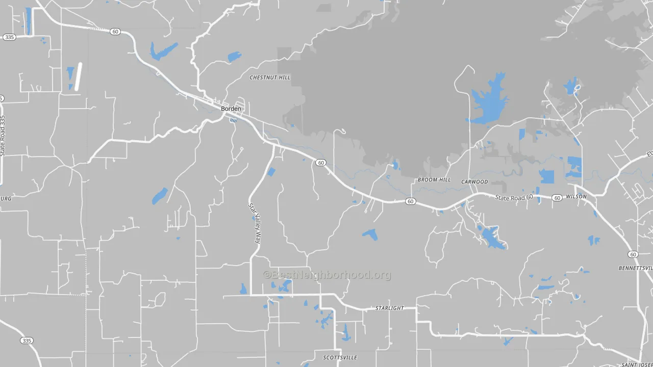 Transit Grade map of 47106, IN