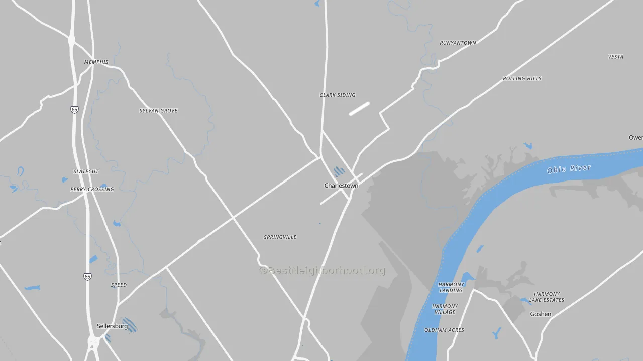 Transit Grade map of 47111, IN