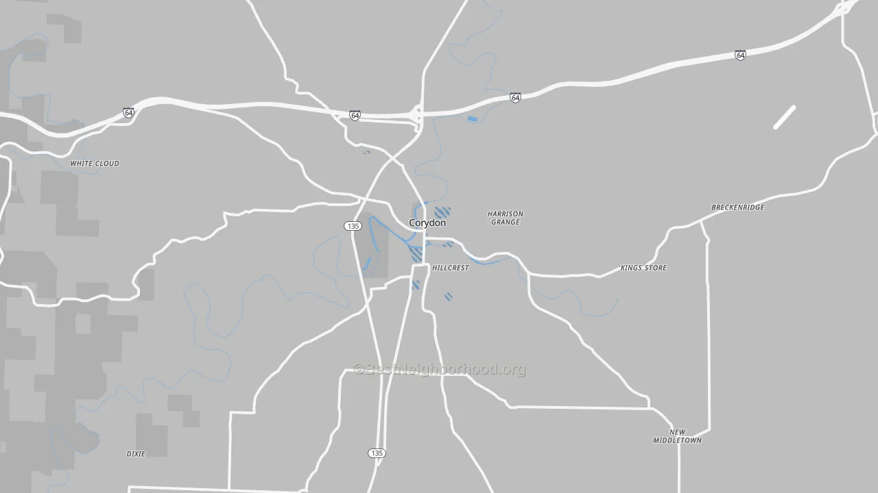 Transit Grade map of 47112, IN