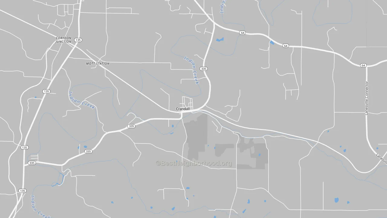 Transit Grade map of 47114, IN