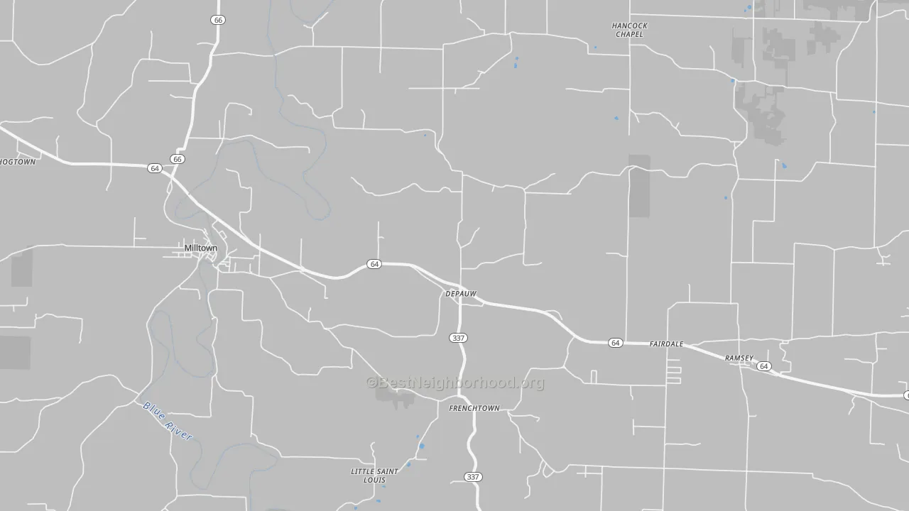 Transit Grade map of 47115, IN