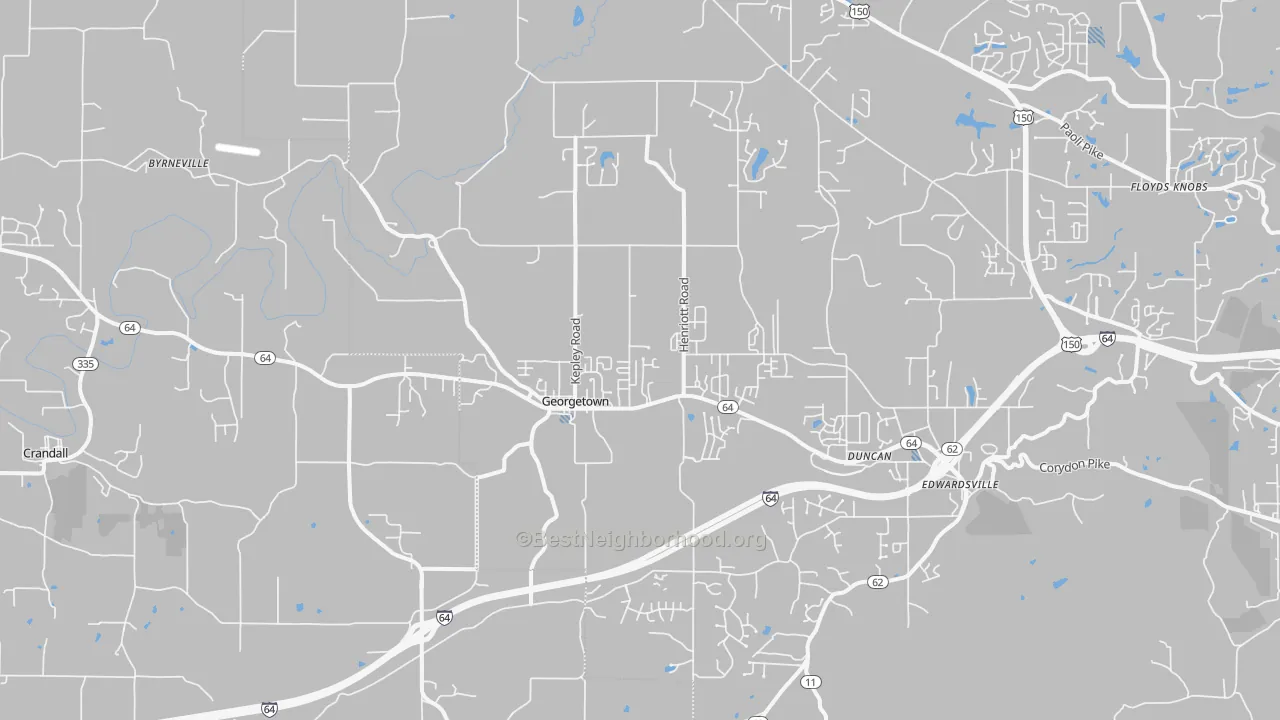 Transit Grade map of 47122, IN