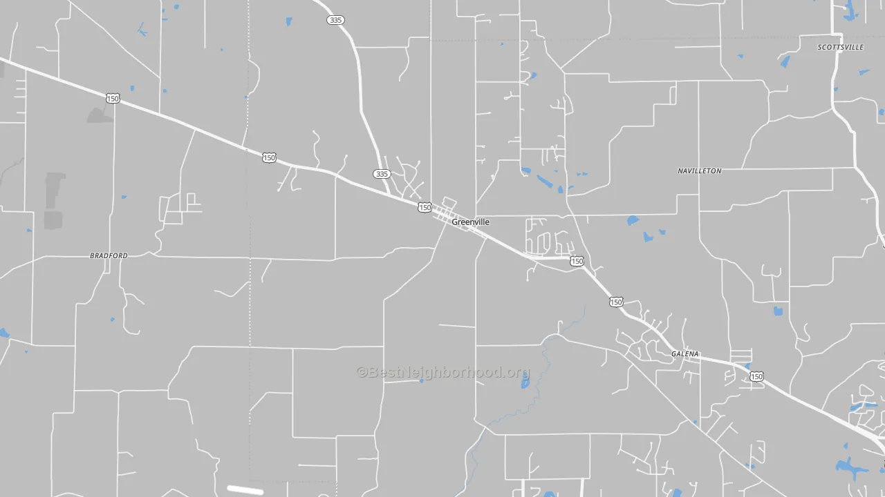 Transit Grade map of 47124, IN