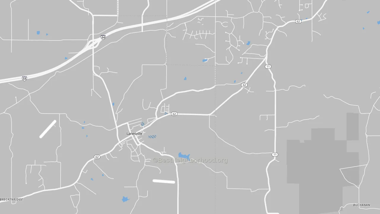 Transit Grade map of 47136, IN