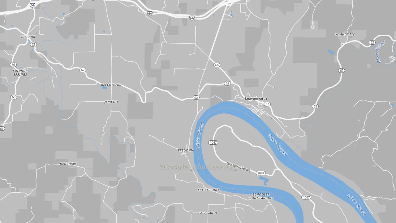 Transit Grade map of 47137, IN