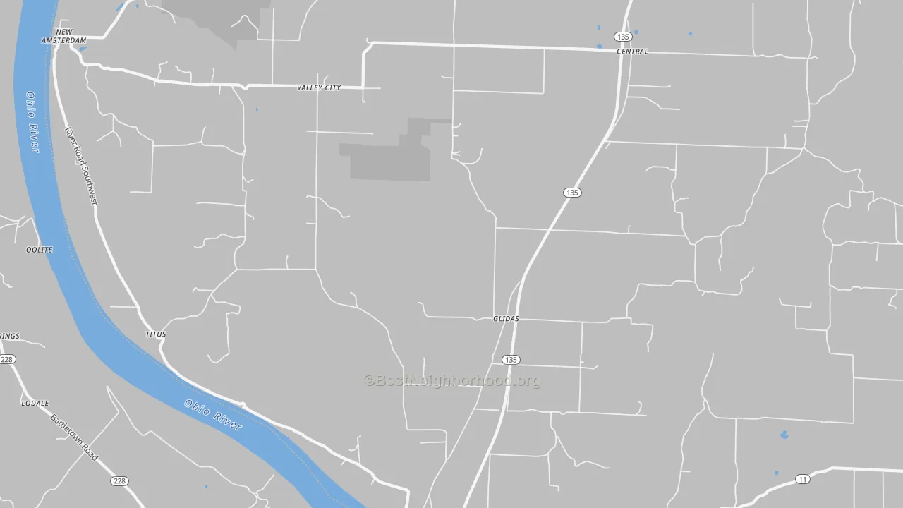 Transit Grade map of 47142, IN