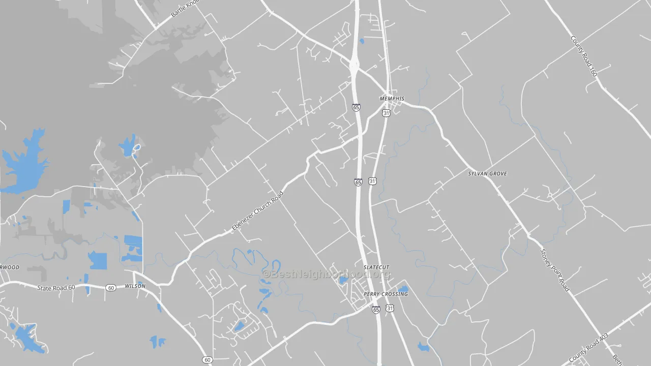 Transit Grade map of 47143, IN